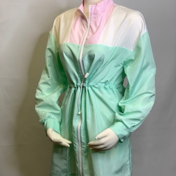 Colorblock Windbreaker with Drawstring Waist - Picture 6 of 6